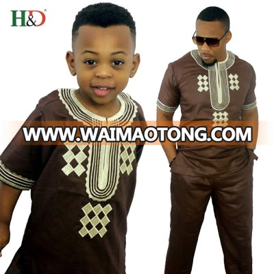 H & D OEM Children Wear Kids Child Soft Cotton Clothes Traditional African Dress With Low Price