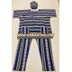 African Kente Men's Dress - Kaftan pants and cap African Dress